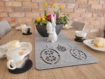 Праздничная дорожка из фетра, украшение пасхального стола, скатерть 30х100