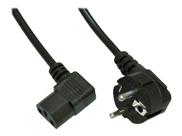 Kabel komputerowy zasilający C13 3m kątowy