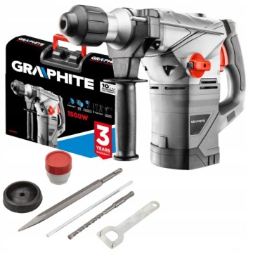 GRAPHITE MŁOT UDAROWY SDS+ 1500W 58G862 4,5J WALIZKA OSPRZĘT DŁUTO WIERTŁO
