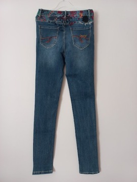 Desigual damskie spodnie jeans wysoki stan 24