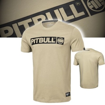 PITBULL T-SHIRT LEKKA KOSZULKA MĘSKA NADRUK HILLTOP BAWEŁNA PIASKOWA XXL