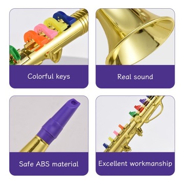 Кларнет с 8 цветными кодовыми клавишами Детский мюзикл