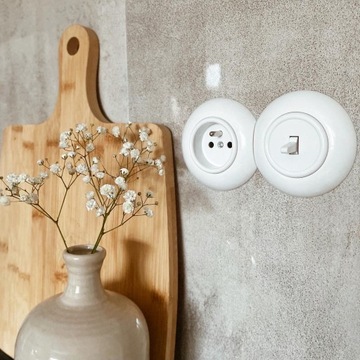 Одинарная рамка, серия RETRO LOFT BOHO VINTAGE, белый