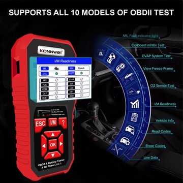 KONNWEI KW890 Профессиональный автомобильный сканер OBDII