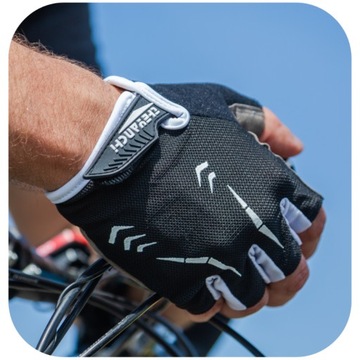 Гелевые велосипедные перчатки с липучкой L