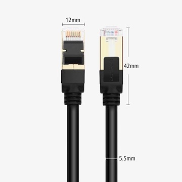 UGREEN ИНТЕРНЕТ-КАБЕЛЬ LAN ETHERNET CAT7 S/ STP RJ45 1M