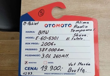 BMW Seria 5 E60 Touring 530 i 258KM 2006 BMW Seria 5 BMW Seria 5 530i 3.0 Benzyna 258KM, zdjęcie 25