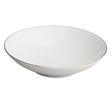 Talerz obiadowy głęboki porcelana MariaPaula Natura Złota Linia 21 cm