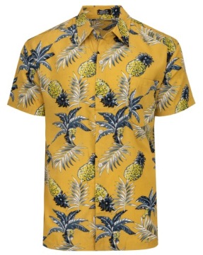 KOSZULA MĘSKA HAWAJSKA W PALMY KWIATY U1 LUŹNA XXL