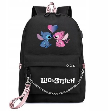 PLECAK SZKOLNY A4 USB DUŻY STICH LILO WZORY