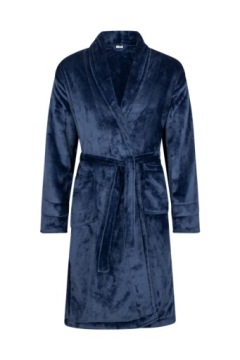 Флисовый халат с вышивкой мужской