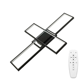 LAMPA WISZĄCA SUFITOWA ŻYRANDOL LED Z PILOTEM ZINTEGROWANE ŹRÓDŁO CZARNA