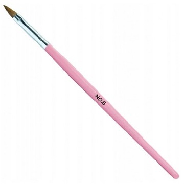 PĘDZELEK DO AKRYLU RÓŻOWY nr6 acrylic brush