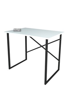Metalowe biurko z półkami 60x90 białe