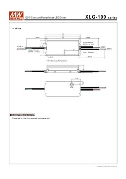 Блок питания для светодиодов Mean Well XLG-100-24-A 100Вт 24В IP67