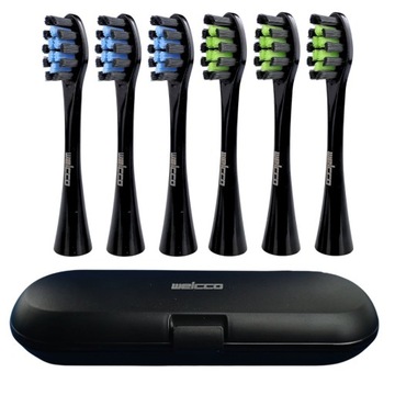6x Końcówki do Oclean X Pro Elite Flow W10 Z1 F1 One Air 2 zamiennik + Etui