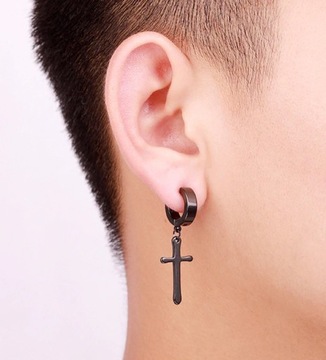 СЕРЬГИ из ХИРУРГИЧЕСКОЙ СТАЛИ, ЧЕРНЫЕ, НАБОР 8 ШТ.