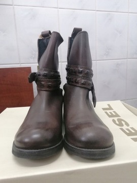 DIESEL BOTKI BUTY TRAPERY BRĄZOWE R.36 X194