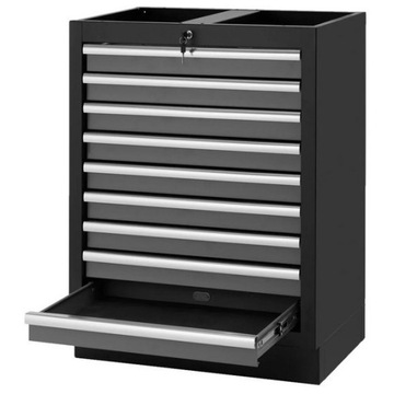 Шкаф для инструментов BQ, 9 ящиков, запираемый, сталь