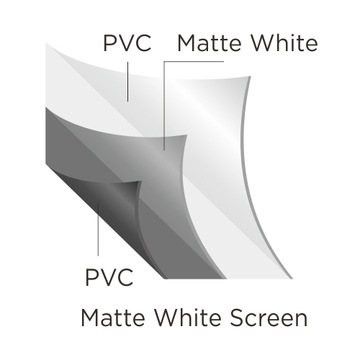 Матовый белый настенный проекционный экран, 120 дюймов, угол обзора 16:9, 160°.