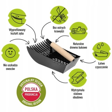 BROWIN PROFESJONALNA ZBIERACZKA METALOWA do ZBIERANIA JAGÓD BORÓWEK MALIN