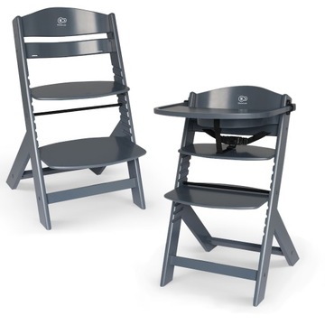 Kinderkraft Enock - krzesełko dla dzieci do karmienia 3w1 Full Grey