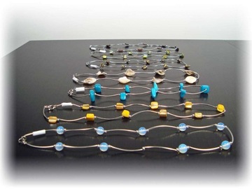 ОЖЕРЕЛЬЕ С КАМНЕМ, ЦЕПОЧКА ИЗ БУСИН, КОМПЛЕКТ