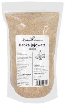BABKA JAJOWATA ŁUSKA 500g ŁUSKI BABKI JAJOWATEJ NATURALNA | KUCHNIA ZDROWIA