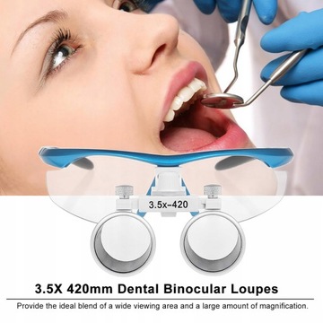 Стоматологические лупы, очки, 3,5 х 420 мм, лупа для стомы
