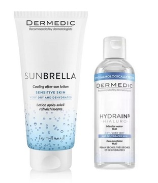 DERMEDIC SUNBRELLA Balsam chłodzący po opalaniu 200 ml + Płyn micelarny 100