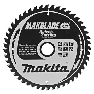 Piła tarczowa do drewna Makita B-08632 'Makblade Plus' 216mm x 30 x 48zęb