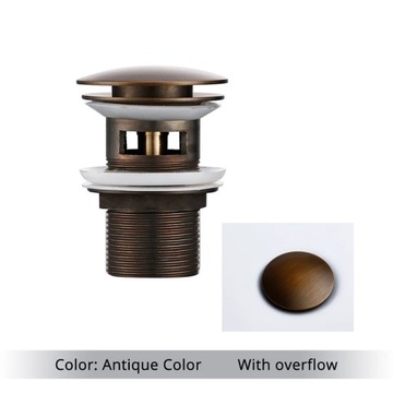 Pop Up Drain Button Bathroom Sink Plug Drainer Siphon Waste Stopper Wash
