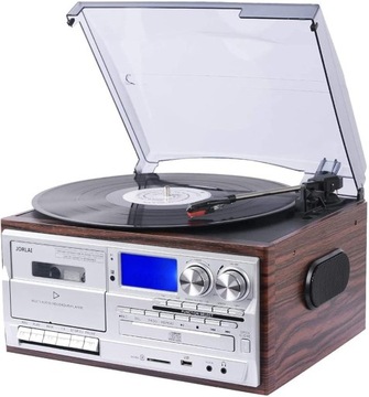 ODTWARZACZ WINYLOWY Z BLUETOOTH USB JORLAI LCD