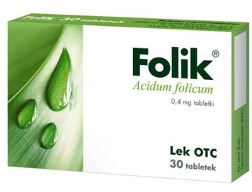 Folik kwas foliowy witamina b9 0,4mg x 30 tabletek