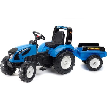 TRAKTOR NA PEDAŁY PRZYCZEPA OGROMNY TRAKTOREK LANDINI NAKŁADKI KOŁA 3+ FALK