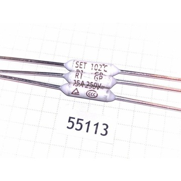 Bezpiecznik termiczny 102C 15A 250V x2