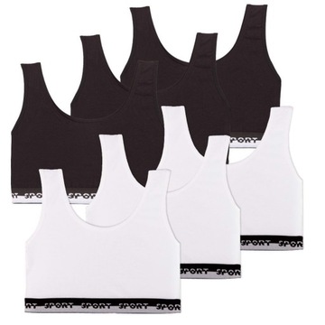 6x Biustonosz Miękki Top Dla Dziewczynki Bawełniany Dziewczęcy MORAJ 140