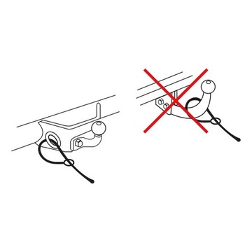 Трос БЕЗОПАСНОСТИ тормозной крюк прицепа противобуксовочной системы