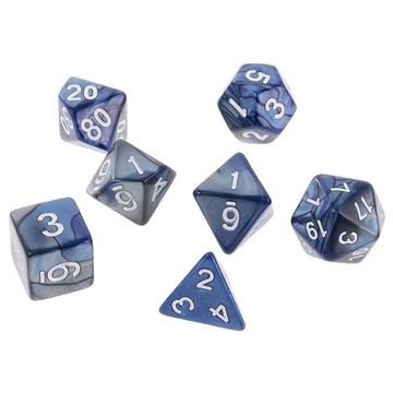 28 штук двухцветных многогранных кубиков для игры D&D DND.