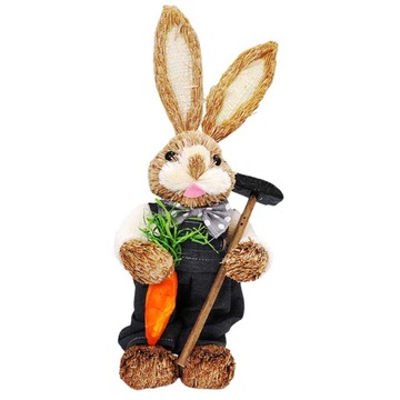 14-дюймовый соломенный пасхальный кролик, рисунок ручной работы, реквизит для фотографий, стиль D