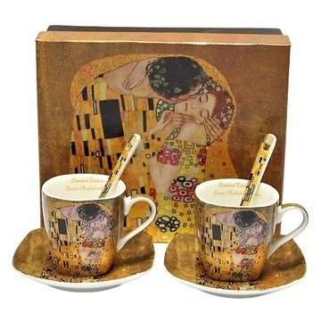 KPL. FILIŻANEK ESPRESSO Z ŁYŻECZKĄ 2+2 KLIMT