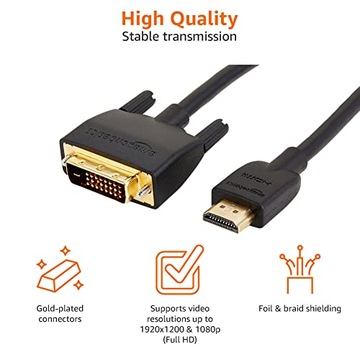 Kabel SATA Basics HDMI to DVI Adapter Cable - 6 Feet