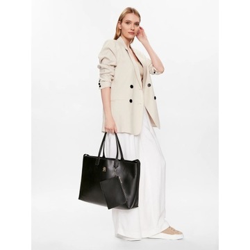 Torebka SHOPERKA TOMMY HILFIGER Iconic Tommy Tote Solid AW0AW14182