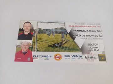 SANDECJA NOWY SĄCZ - KSZO OSTROWIEC ŚW. 18-04-2009