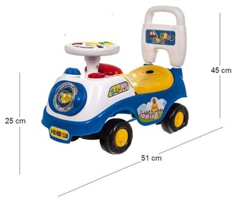 АВТОМОБИЛЬ PUSHER RIDE-OVER CAR DELUXE АВТОМОБИЛЬ 3 в 1 РУЛЕВОЕ КОЛЕСО С ИНТЕРАКТИВНОЙ МУЗЫКОЙ