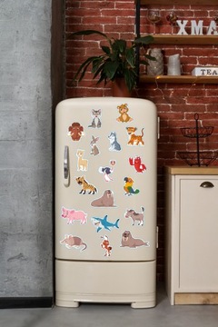 Набор МАГНИТОВ на холодильник 8А ВЕСЕЛЫЕ ЖИВОТНЫЕ 18 шт.