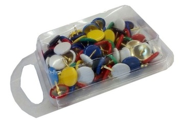 PINEZKI METALOWE POWLEKANE ,OPK.100SZT,MIX KOLORÓW