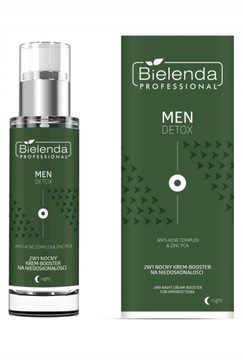 Bielenda Krem na Noc Men Detox 2w1 Booster na Niedoskonałości 30ml