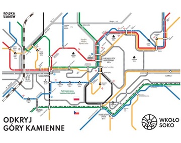 Kalendarz ścienny Góry Suche Map Odkryj góry kamienne plakat 68 x 48 cm