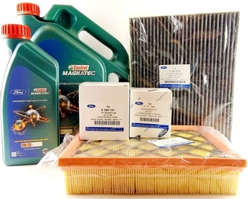ZESTAW FILTRÓW FORD OE + OLEJ CASTROL 0w30 MONDEO MK5 S-MAX 2.0 TDCi